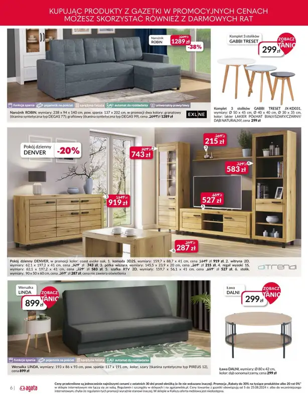 Salony Agata - gazetka promocyjna Gazetka od poniedziałku 05.08 do niedzieli 25.08 - strona 6