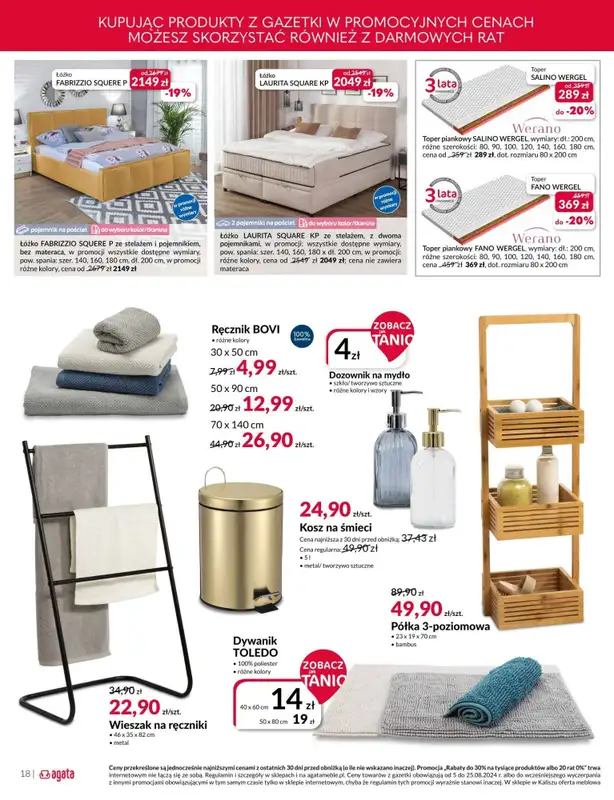 Salony Agata - gazetka promocyjna Gazetka od poniedziałku 05.08 do niedzieli 25.08 - strona 18