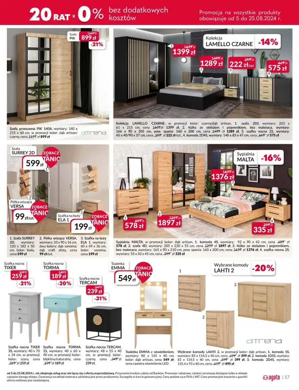 Salony Agata - gazetka promocyjna Gazetka od poniedziałku 05.08 do niedzieli 25.08 - strona 17