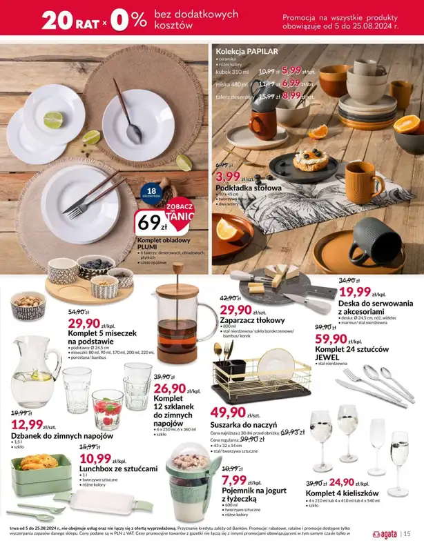 Salony Agata - gazetka promocyjna Gazetka od poniedziałku 05.08 do niedzieli 25.08 - strona 15