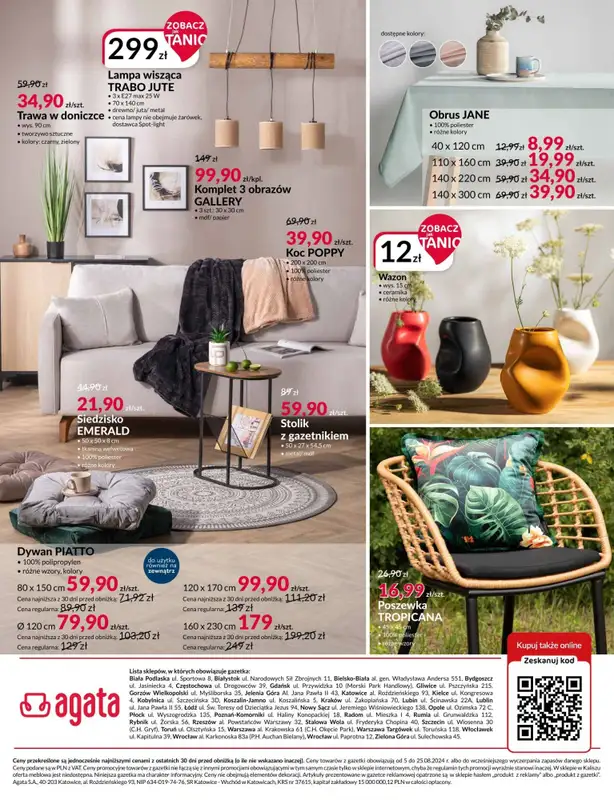 Salony Agata - gazetka promocyjna Gazetka od poniedziałku 05.08 do niedzieli 25.08 - strona 20