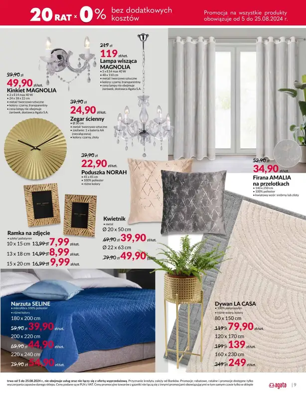 Salony Agata - gazetka promocyjna Gazetka od poniedziałku 05.08 do niedzieli 25.08 - strona 9