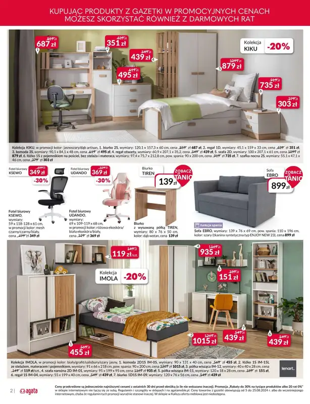Salony Agata - gazetka promocyjna Gazetka od poniedziałku 05.08 do niedzieli 25.08 - strona 2