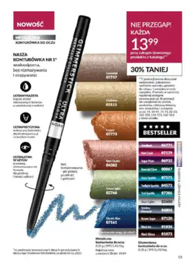AVON - gazetka promocyjna Katalog od wtorku 06.08 do soboty 31.08 - strona 15 AVON - gazetka promocyjna Katalog od wtorku 06.08 do soboty 31.08 - strona 15