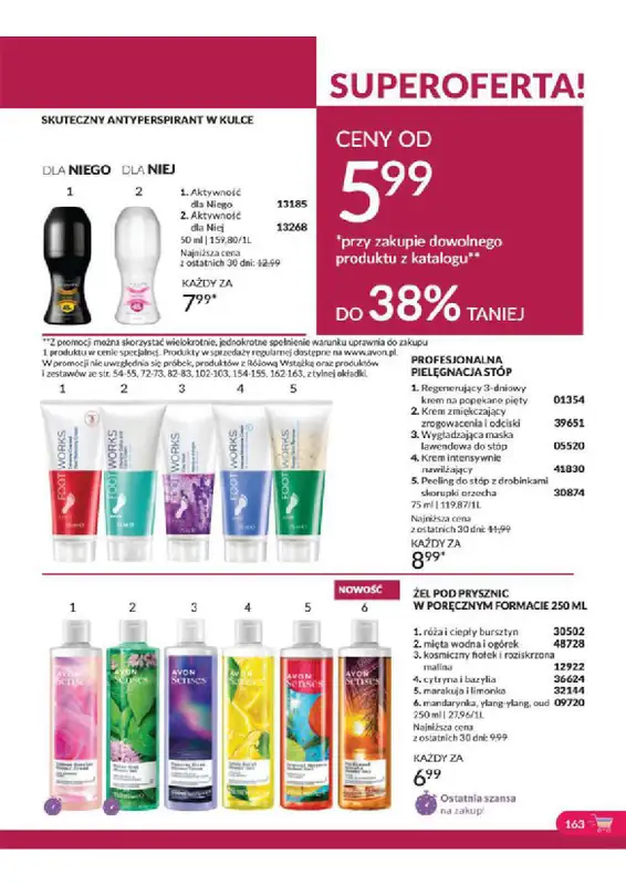 AVON - gazetka promocyjna Katalog od wtorku 06.08 do soboty 31.08 - strona 163