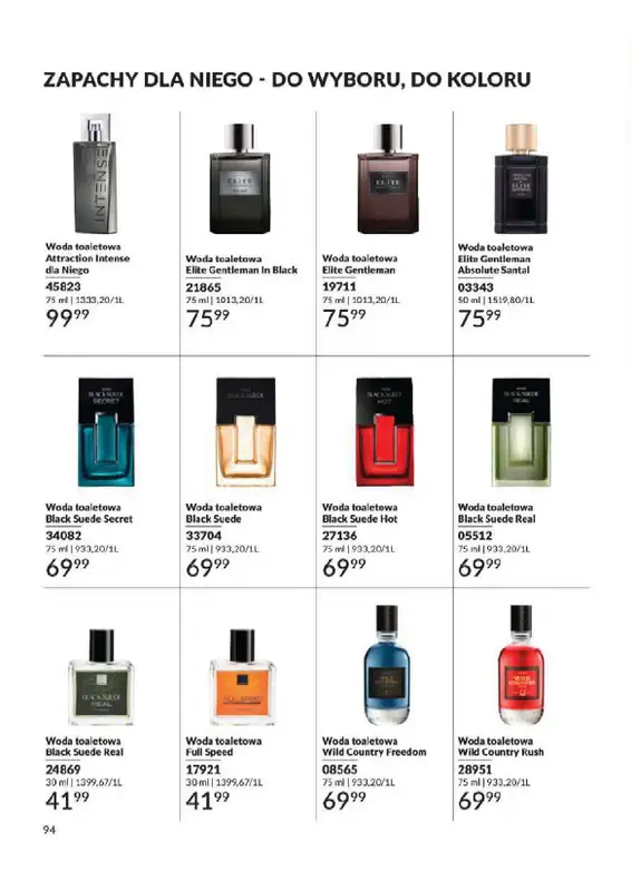 AVON - gazetka promocyjna Katalog od wtorku 06.08 do soboty 31.08 - strona 94