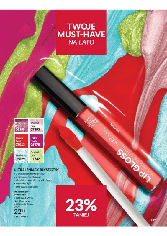 AVON - gazetka promocyjna Katalog od wtorku 06.08 do soboty 31.08 - strona 189