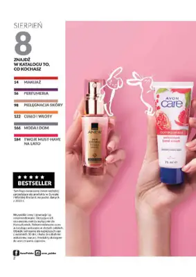 AVON - gazetka promocyjna Katalog od wtorku 06.08 do soboty 31.08 - strona 2 AVON - gazetka promocyjna Katalog od wtorku 06.08 do soboty 31.08 - strona 2