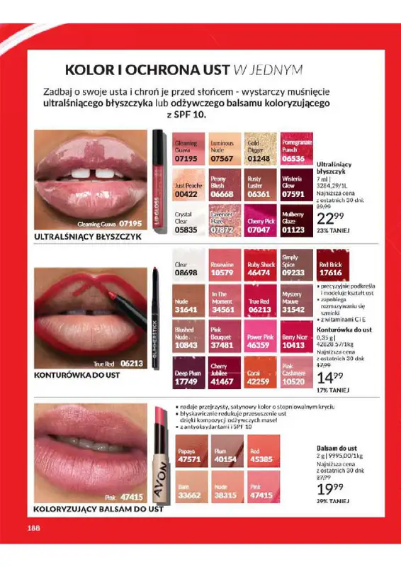 AVON - gazetka promocyjna Katalog od wtorku 06.08 do soboty 31.08 - strona 188