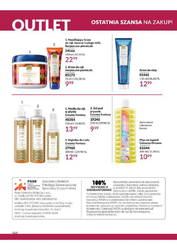 AVON - gazetka promocyjna Katalog od wtorku 06.08 do soboty 31.08 - strona 164