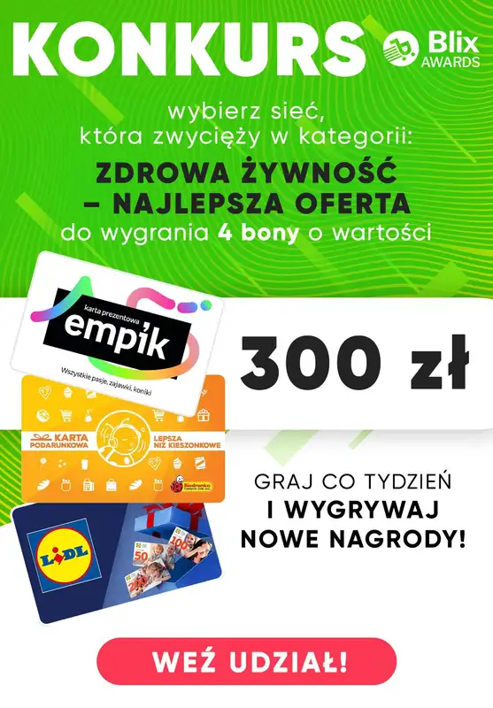 2024 KONKURS Blix Awards - gazetka promocyjna Zdrowa Żywność - Najlepsza Oferta od wtorku 13.08 do soboty 31.08