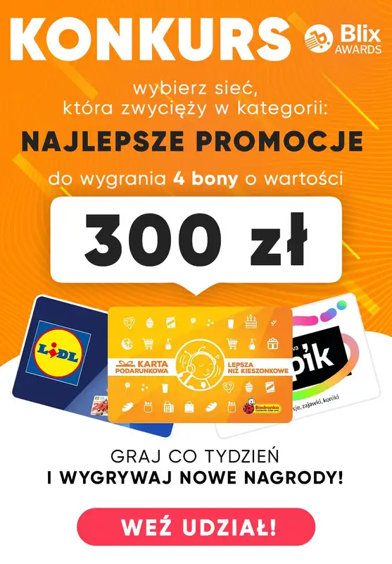 2024 KONKURS Blix Awards - gazetka promocyjna Promocja Roku od wtorku 13.08 do soboty 31.08