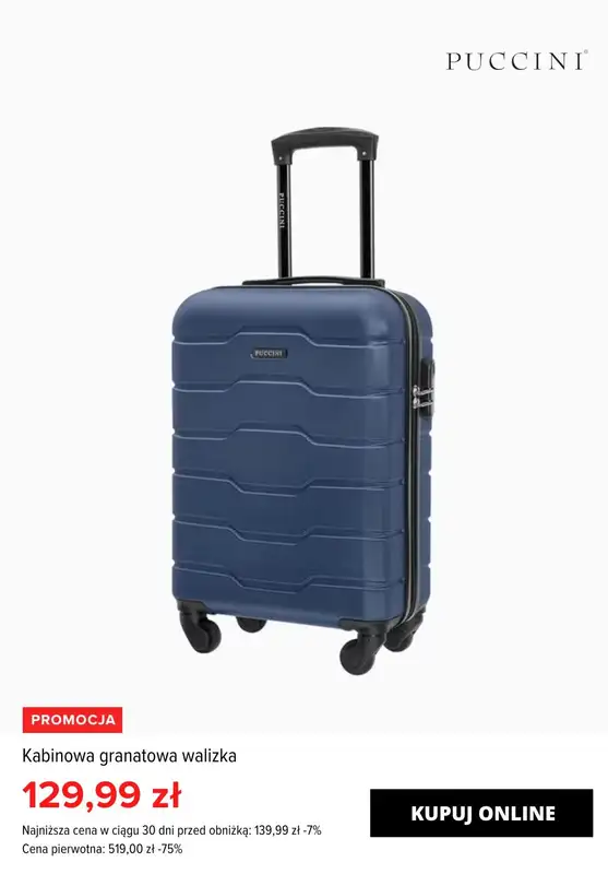 Puccini - gazetka promocyjna Walizki kabinowe od 99,99 zł od środy 11.09  - strona 3