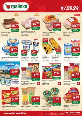 MALINKA - gazetka promocyjna Gazetka od czwartku 12.09 do środy 25.09