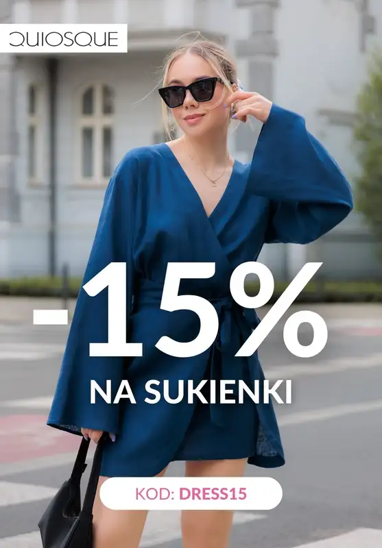 Quiosque - gazetka promocyjna -15% na sukienki od czwartku 12.09 do poniedziałku 16.09