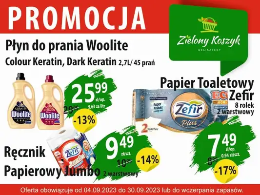 Zielony Koszyk - gazetka promocyjna Gazetka od poniedziałku 23.09 do poniedziałku 30.09 - strona 7 Zielony Koszyk - gazetka promocyjna Gazetka od poniedziałku 23.09 do poniedziałku 30.09 - strona 7