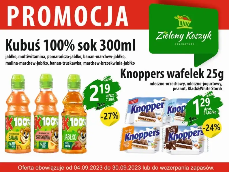 Zielony Koszyk - gazetka promocyjna Gazetka od poniedziałku 23.09 do poniedziałku 30.09 - strona 9