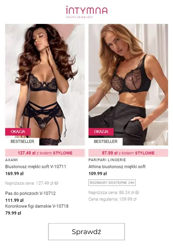 2024 STYLOWE ZAKUPY - gazetka promocyjna Intymna | Bielizna do -70% od piątku 27.09 do środy 02.10 - strona 3