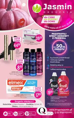 Drogerie Jasmin - gazetka promocyjna Gazetka od poniedziałku 07.10 do czwartku 31.10 Drogerie Jasmin - gazetka promocyjna Gazetka od poniedziałku 07.10 do czwartku 31.10