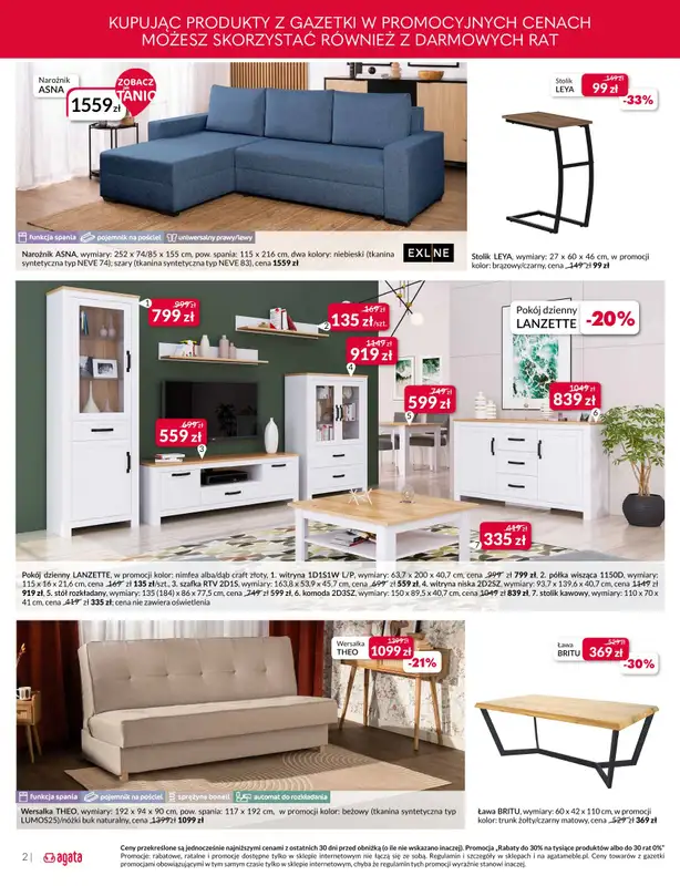 Salony Agata - gazetka promocyjna Gazetka od czwartku 10.10 do soboty 26.10 - strona 2