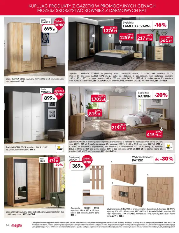 Salony Agata - gazetka promocyjna Gazetka od czwartku 10.10 do soboty 26.10 - strona 14