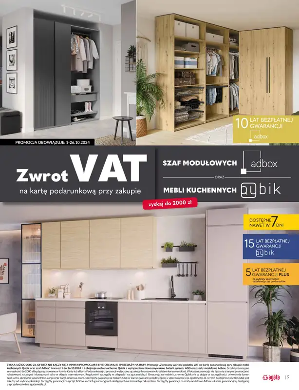 Salony Agata - gazetka promocyjna Gazetka od czwartku 10.10 do soboty 26.10 - strona 9