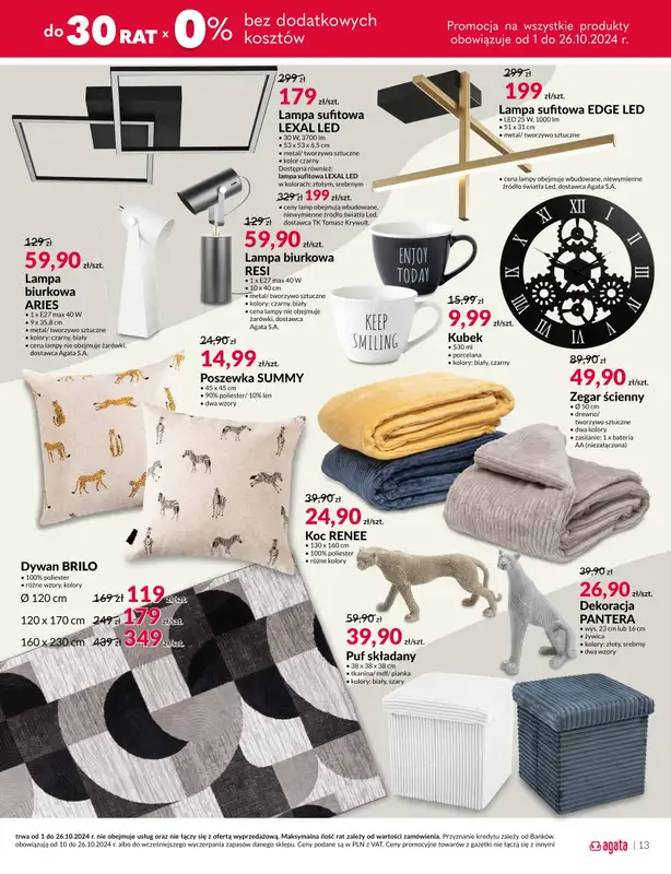 Salony Agata - gazetka promocyjna Gazetka od czwartku 10.10 do soboty 26.10 - strona 13