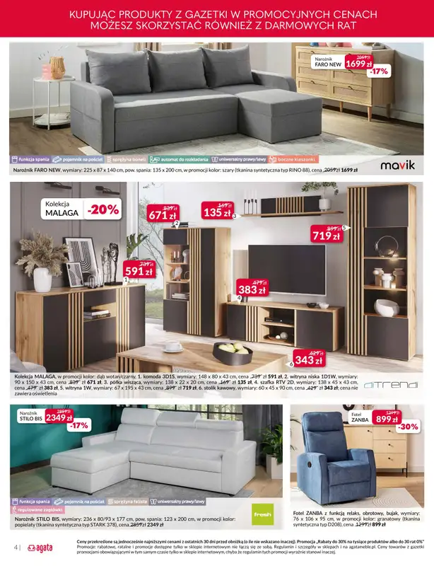 Salony Agata - gazetka promocyjna Gazetka od czwartku 10.10 do soboty 26.10 - strona 4