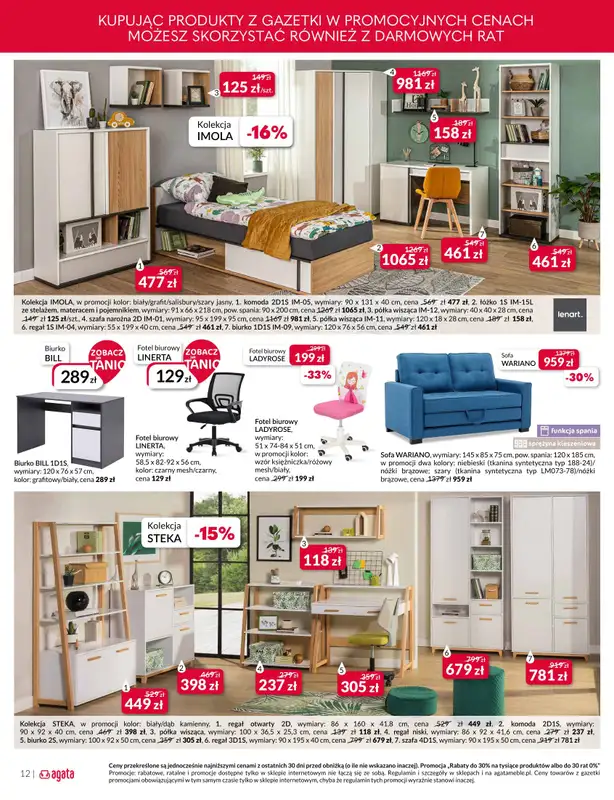 Salony Agata - gazetka promocyjna Gazetka od czwartku 10.10 do soboty 26.10 - strona 12