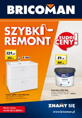 Bricoman - gazetka promocyjna Gazetka od poniedziałku 14.10 do niedzieli 10.11