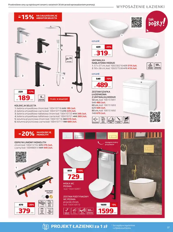 Komfort - gazetka promocyjna Przepis na satysfakcję od środy 16.10 do wtorku 29.10 - strona 37