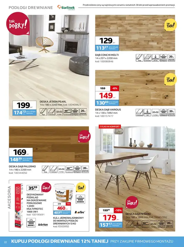 Komfort - gazetka promocyjna Przepis na satysfakcję od środy 16.10 do wtorku 29.10 - strona 22