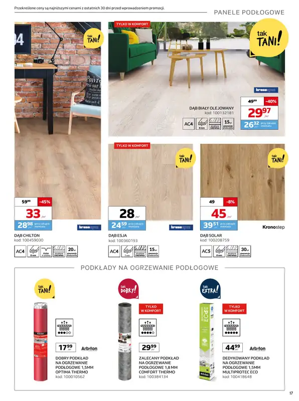 Komfort - gazetka promocyjna Przepis na satysfakcję od środy 16.10 do wtorku 29.10 - strona 17