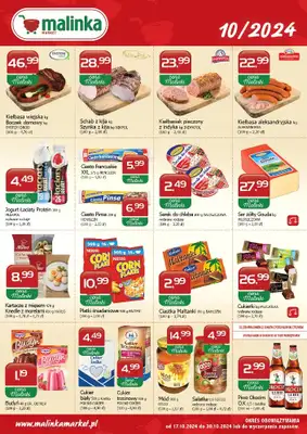 MALINKA - gazetka promocyjna Gazetka od poniedziałku 21.10 do środy 30.10 MALINKA - gazetka promocyjna Gazetka od poniedziałku 21.10 do środy 30.10
