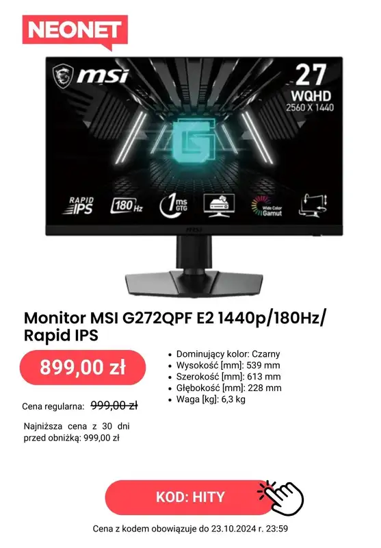 NEONET - gazetka promocyjna HITY cenowe! od poniedziałku 21.10 do środy 23.10 - strona 3