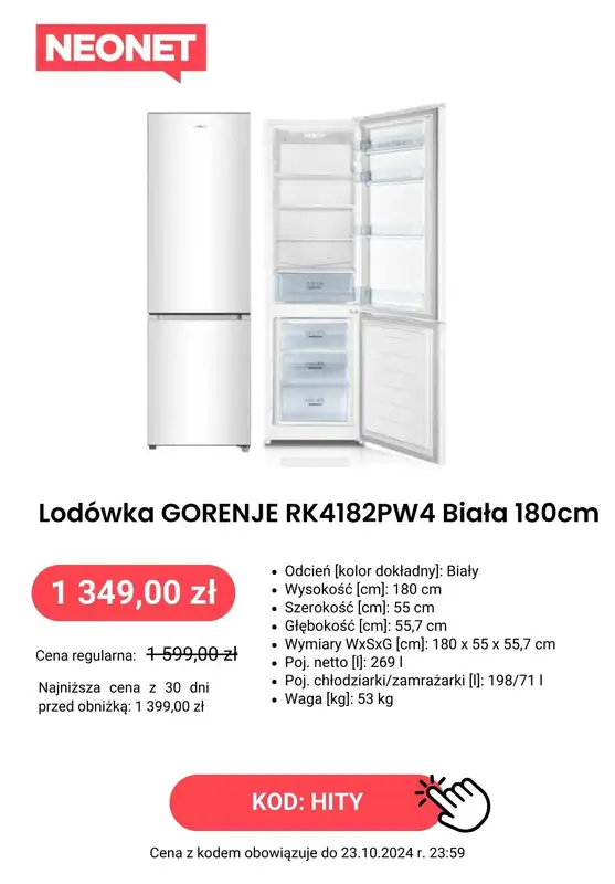 NEONET - gazetka promocyjna HITY cenowe! od poniedziałku 21.10 do środy 23.10 - strona 4