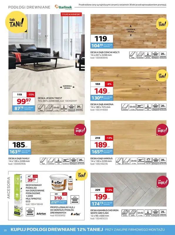 Komfort - gazetka promocyjna Gazetka od środy 30.10 do wtorku 03.12 - strona 20