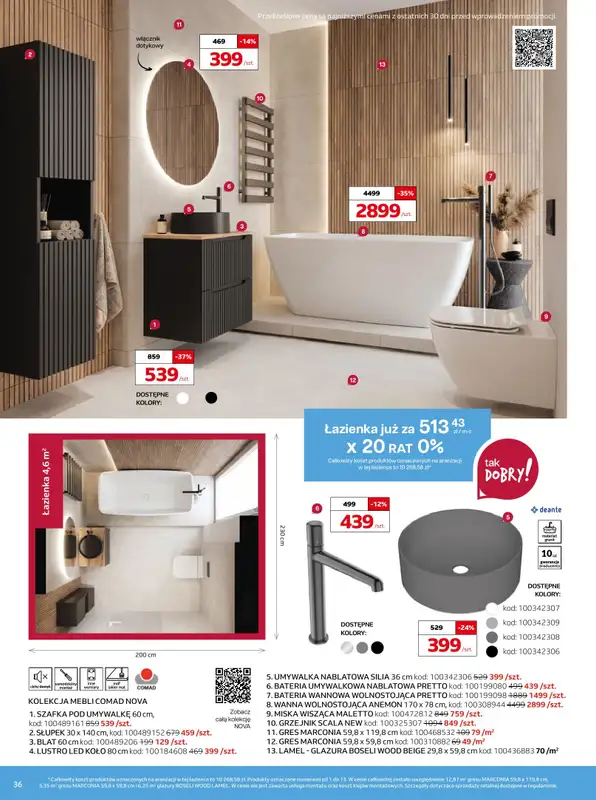 Komfort - gazetka promocyjna Gazetka od środy 30.10 do wtorku 03.12 - strona 36