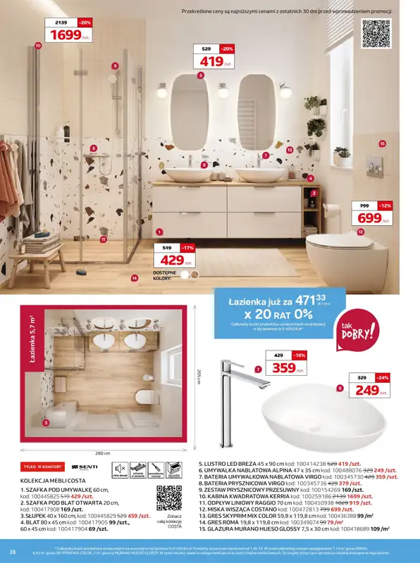 Komfort - gazetka promocyjna Gazetka od środy 30.10 do wtorku 03.12 - strona 38