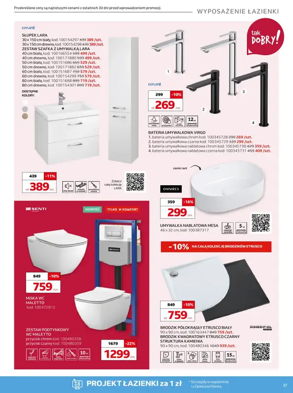 Komfort - gazetka promocyjna Gazetka od środy 30.10 do wtorku 03.12 - strona 37