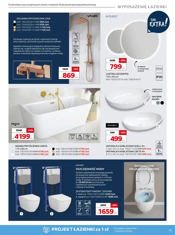 Komfort - gazetka promocyjna Gazetka od środy 30.10 do wtorku 03.12 - strona 39