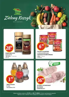 Zielony Koszyk - gazetka promocyjna Gazetka od czwartku 31.10 do soboty 02.11 Zielony Koszyk - gazetka promocyjna Gazetka od czwartku 31.10 do soboty 02.11