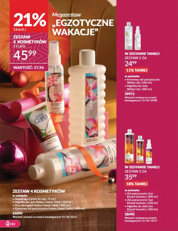 AVON - gazetka promocyjna Katalog listopad 2024 od czwartku 31.10 do soboty 30.11 - strona 182