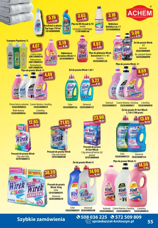 A-T - gazetka promocyjna Produkty chemiczne od wtorku 05.11 do soboty 30.11 - strona 55