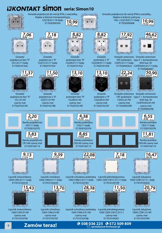 A-T - gazetka promocyjna Oświetlenie i elektryka od wtorku 05.11 do czwartku 14.11 - strona 6