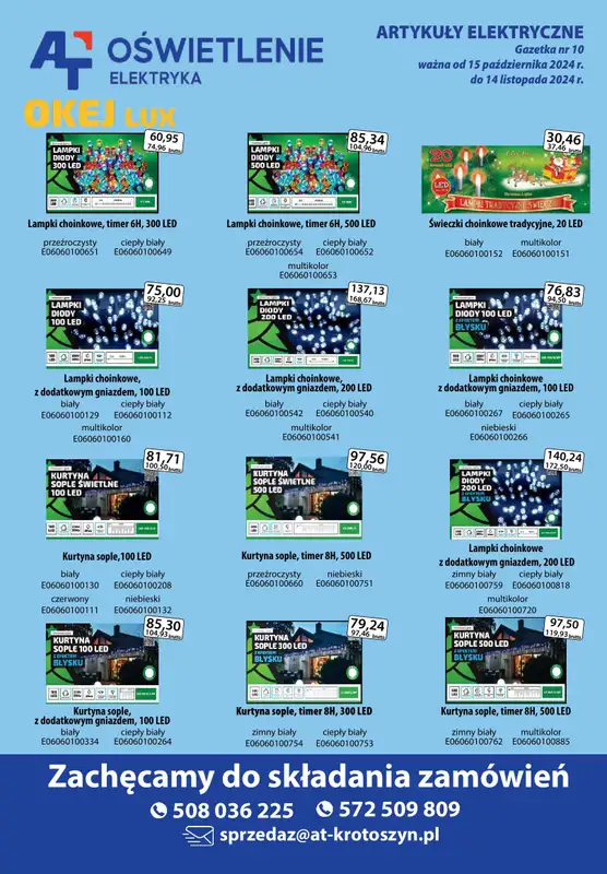 A-T - gazetka promocyjna Oświetlenie i elektryka od wtorku 05.11 do czwartku 14.11