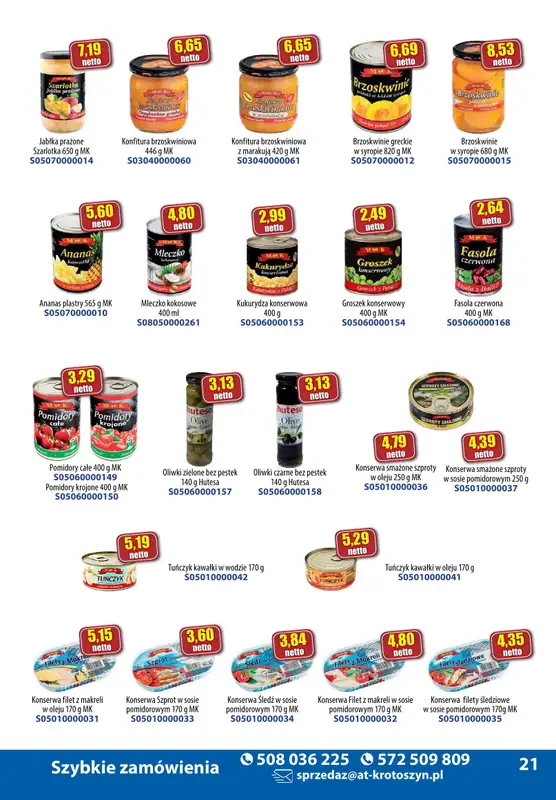 A-T - gazetka promocyjna Produkty spożywcze od wtorku 05.11 do czwartku 14.11 - strona 21