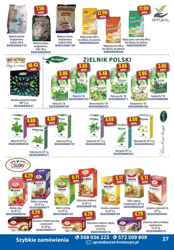 A-T - gazetka promocyjna Produkty spożywcze od wtorku 05.11 do czwartku 14.11 - strona 27