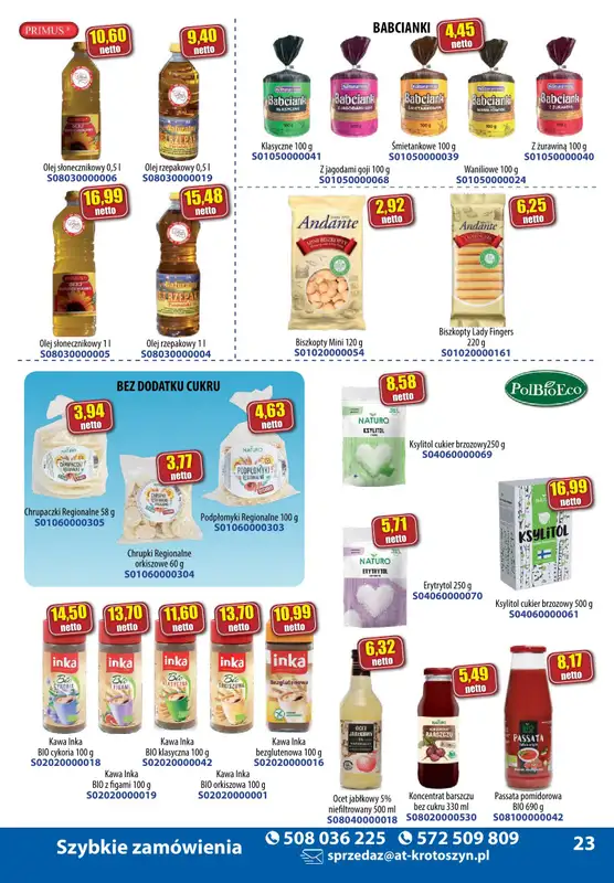 A-T - gazetka promocyjna Produkty spożywcze od wtorku 05.11 do czwartku 14.11 - strona 23