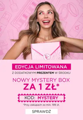 Eveline Cosmetics - gazetka promocyjna Nowy Mystery Box za 1 zł od wtorku 12.11 do soboty 30.11 Eveline Cosmetics - gazetka promocyjna Nowy Mystery Box za 1 zł od wtorku 12.11 do soboty 30.11